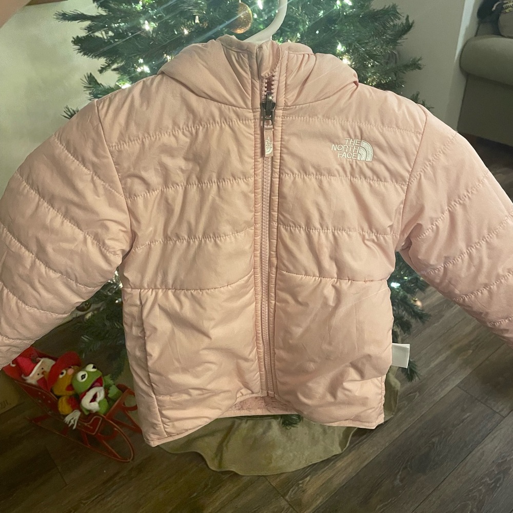 Gently used toddlers 3T reversible North Face